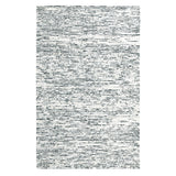 Mory 9 x 12 Extra Large Handwoven Area Rug, Wool Stripes, Black, Ivory - 9 x 12