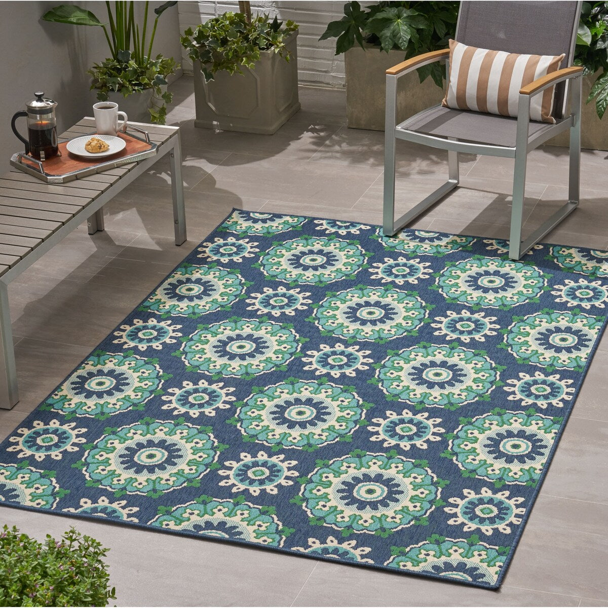 Area Rug with Non Slip Backing for Living Room,Bedroom,Bathroom,Printed Vintage Home Decor,Floor Decoration Carpet Mat - 6' x 7'