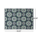 Area Rug with Non Slip Backing for Living Room,Bedroom,Bathroom,Printed Vintage Home Decor,Floor Decoration Carpet Mat - 6' x 7'