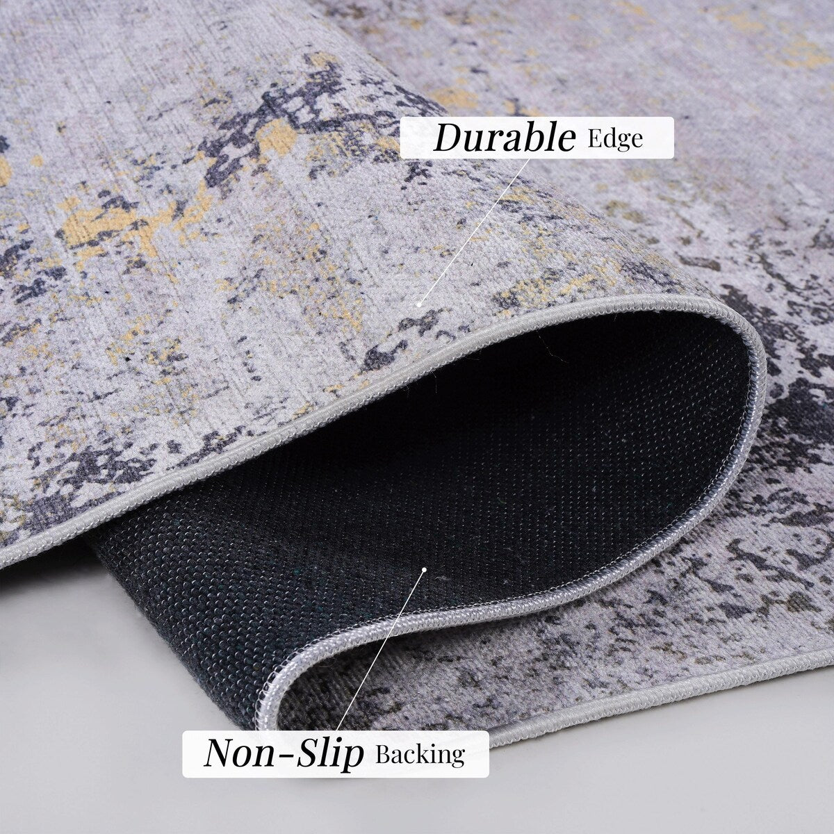 Area Rugs 5x8 Living Room,Washable Rug,Low-Pile,Non-Slip,Non-Shedding,Foldable,Kid & Pet Friendly for living room - 6' x 7'