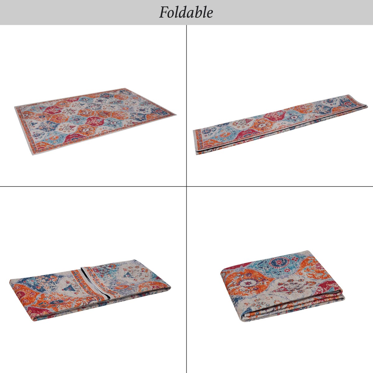 Area Rugs 6x9 Machine Washable Rugs,Modern Area Rug with Non-Slip Backing,Stain Resistan Abstract Rug for Bedroom - 6' x 7'