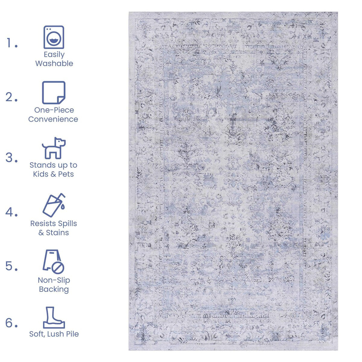 Area Rugs 9x12,Modern Rug for Bedroom,Contemporary Machine Washable Rug,Large Stain Resistant Carpet for Dining Room