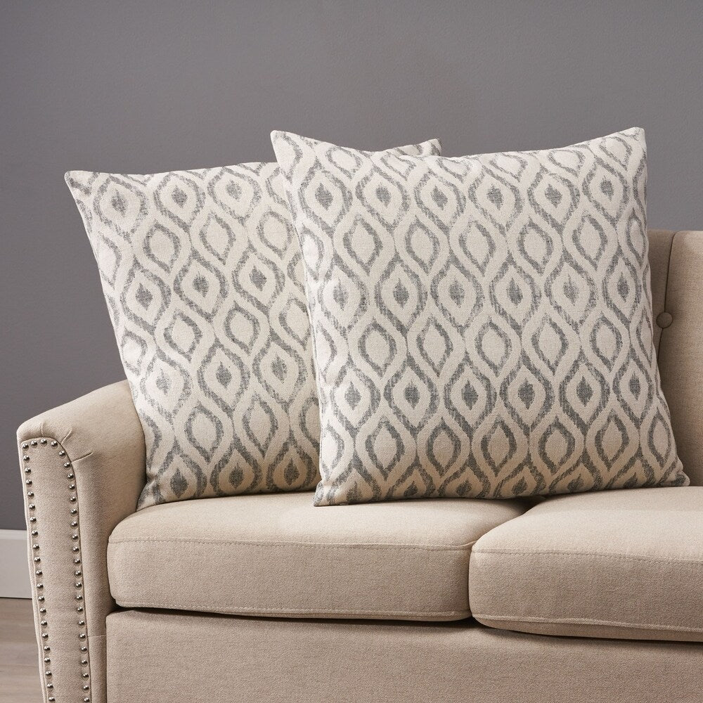 Arellano Modern Fabric Throw Pillows (Set of 2) by Christopher Knight Home