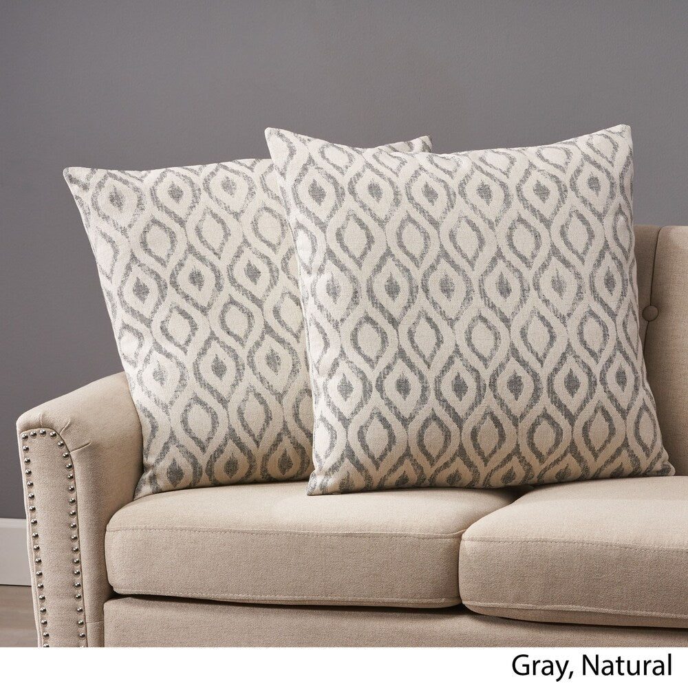Arellano Modern Fabric Throw Pillows (Set of 2) by Christopher Knight Home