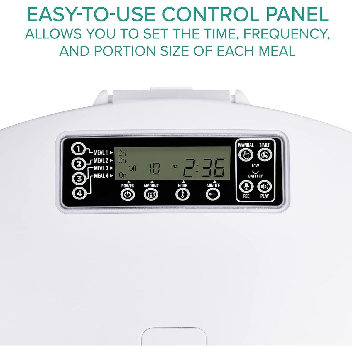Arf Pets Automatic Pet Feeder & Food Dispenser with Voice Recording & Portion Control