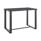 Argiope Outdoor Patio Bar Height Dining Table in Dark Grey Aluminum