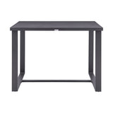 Argiope Outdoor Patio Bar Height Dining Table in Dark Grey Aluminum