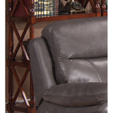 Argo Grey Premium Top Grain Leather Lay Flat Reclining Sofa and Loveseat