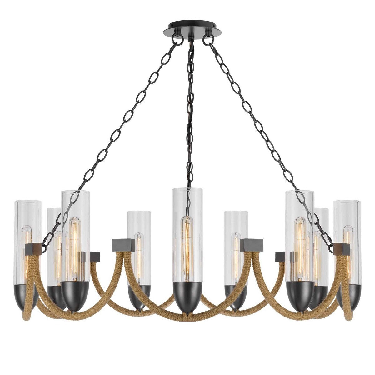 Argyle 12" Height Dark Bronze Metal Chandelier - One Size