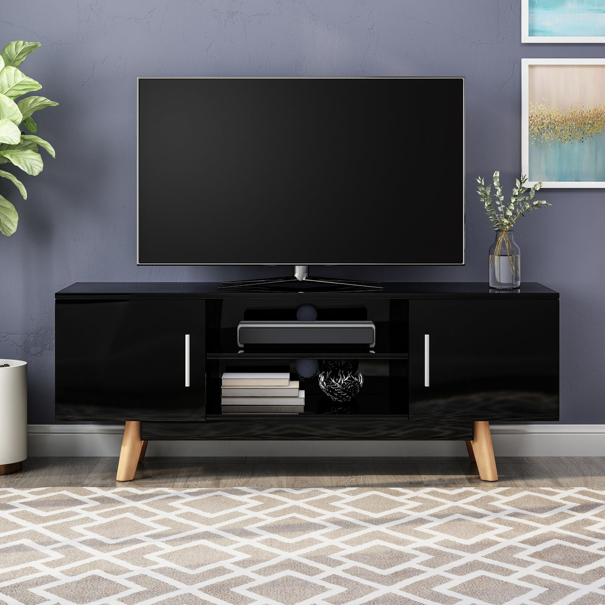 Ariade Mid-century Faux Wood TV Stand by Christopher Knight Home