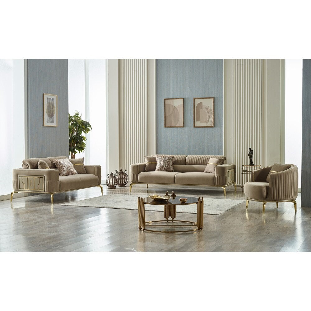 Ariana 4-Pieces One Sofa One Loveseat Two Chair Living Room Set