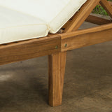 Ariana Outdoor Cushioned Acacia Chaise Lounges (Set of 2) by Christopher Knight Home