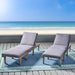 Ariana Outdoor Cushioned Acacia Chaise Lounges (Set of 2) by Christopher Knight Home