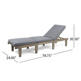 Ariana Outdoor Cushioned Acacia Chaise Lounges (Set of 2) by Christopher Knight Home