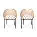 Arias Outdoor Wicker Club Chair with Cushion (Set of 2) by Christopher Knight Home