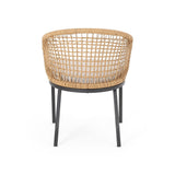 Arias Outdoor Wicker Club Chair with Cushion (Set of 2) by Christopher Knight Home