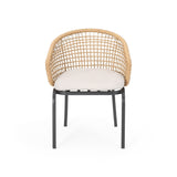 Arias Outdoor Wicker Club Chair with Cushion (Set of 2) by Christopher Knight Home