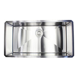 36-inch Stainless Steel Single Bowl 15mm Radius Undermount Kitchen Sink with Accessories