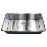 36-inch Stainless Steel Single Bowl 15mm Radius Undermount Kitchen Sink with Accessories