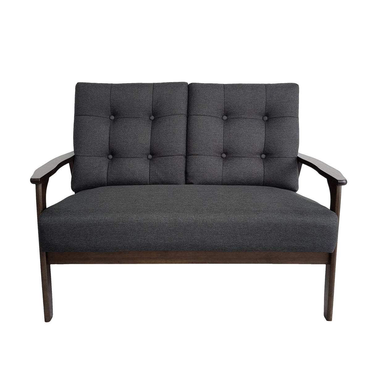 Aries Mid Century 3 Piece 4 Seater Fabric Chat Set by Christopher Knight Home