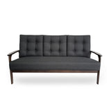 Aries Mid Century 3 Piece 5 Seater Fabric Chat Set by Christopher Knight Home