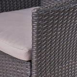 Aristo Outdoor 9-piece Square Wicker Dining Set with Cushions by Christopher Knight Home