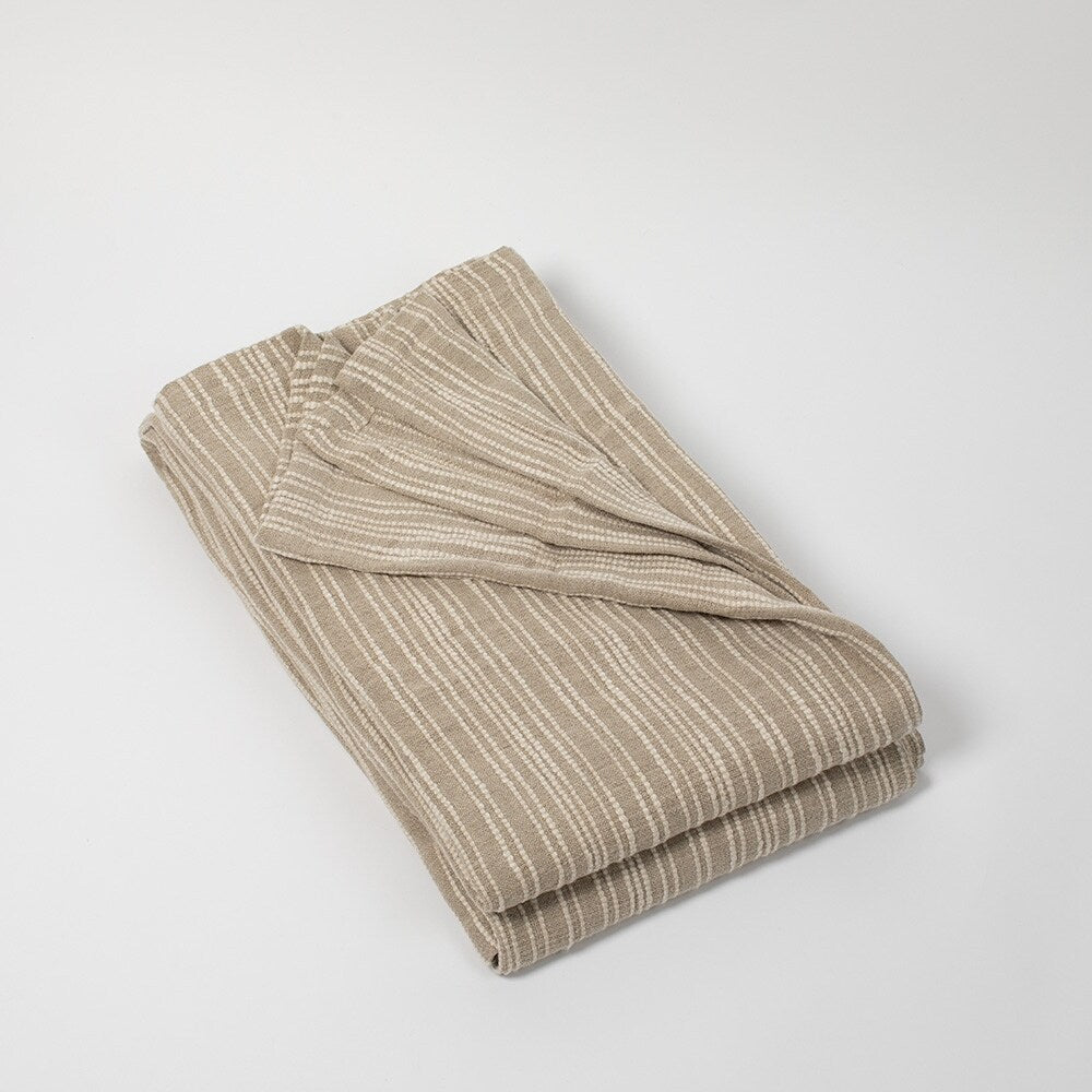 Ark Natural Linen King Coverlet