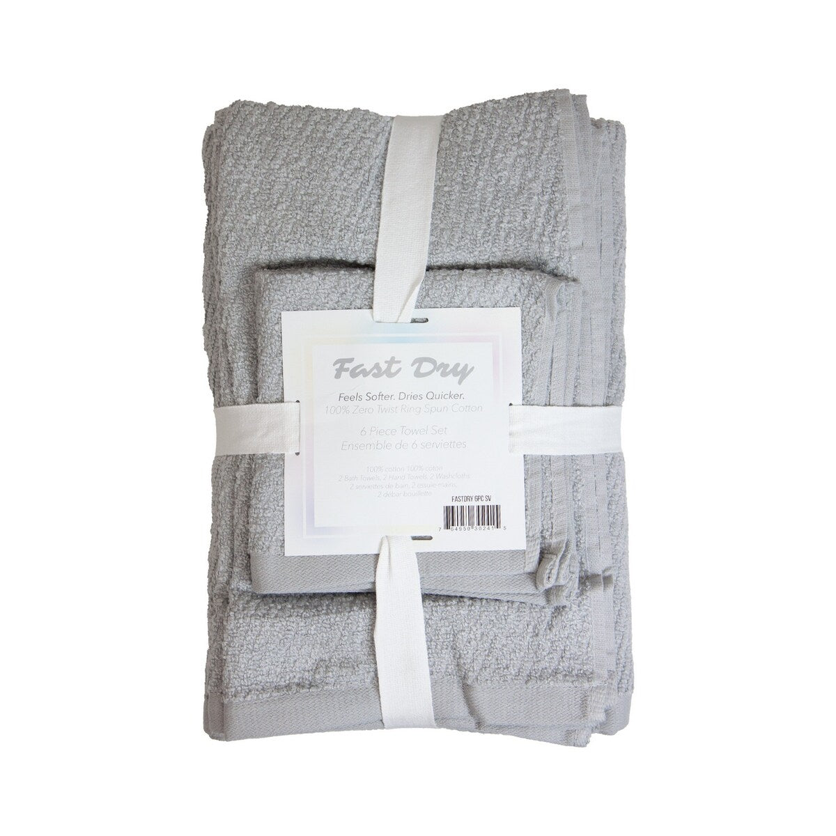 Arkwright Fast Dry Zero Twist 6-Piece Towel Set - 6-Piece Set