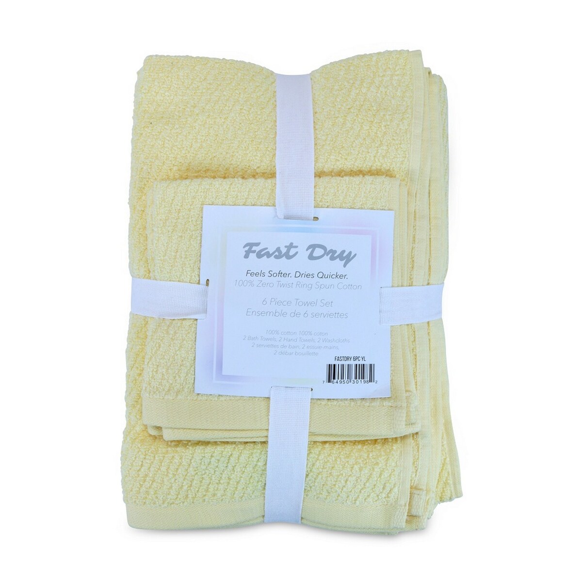Arkwright Fast Dry Zero Twist 6-Piece Towel Set - 6-Piece Set