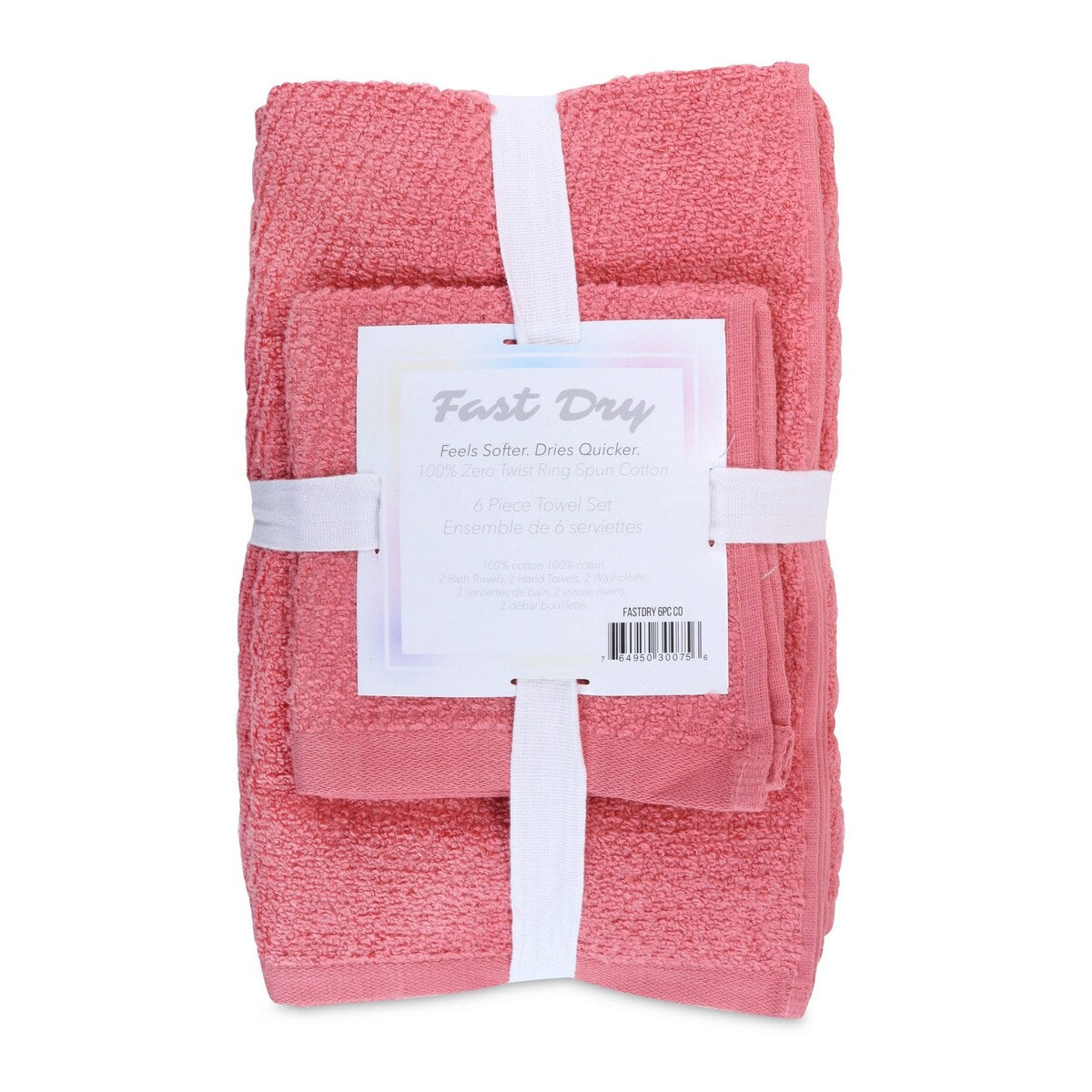 Arkwright Fast Dry Zero Twist 6-Piece Towel Set - 6-Piece Set