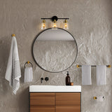 Arlo 23.75" 3-Light Traditional Farmhouse Vanity Light with Bathroom Hardware Accessory Set, (5-Piece) by JONATHAN Y