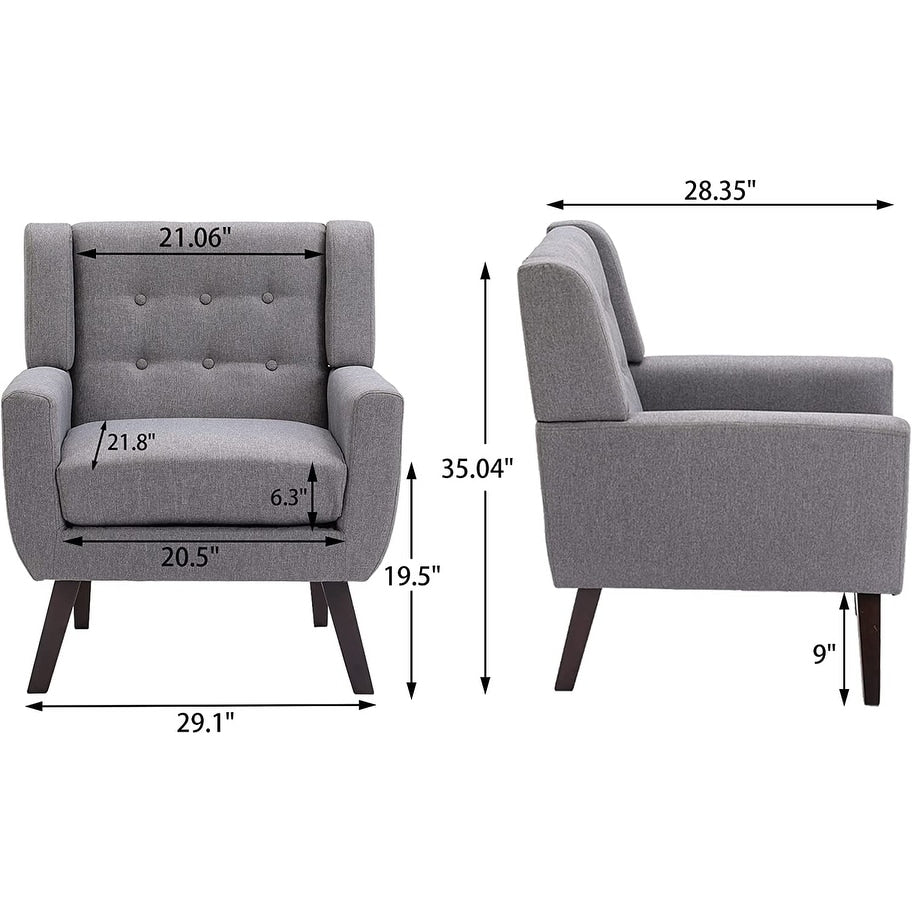 Arm Chair Morden Linen Upholstered Accent Chair Living Room Chair