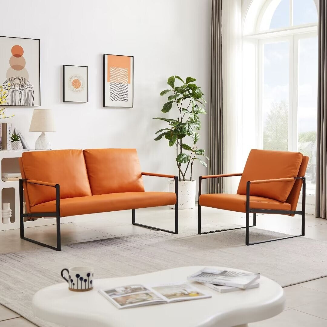 Arm Chair with Extra Thick Padded Backrest ,Non-Slip Adsorption Feet - 47.24" x25.59" x 29.13"