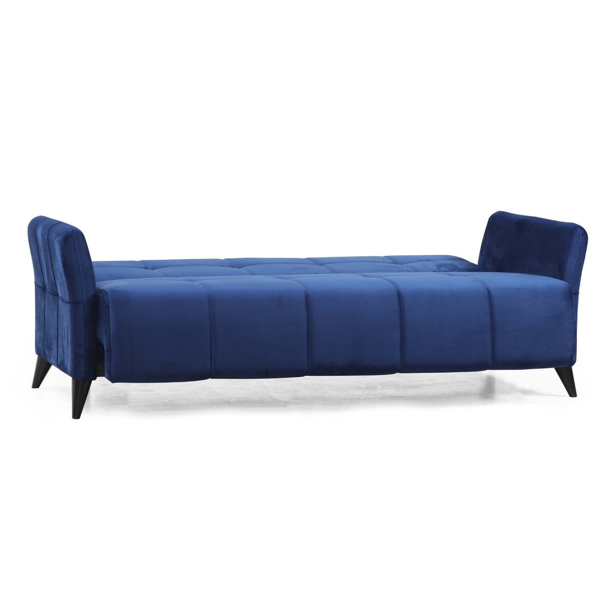 Armandale Blue Velvet Upholstered Convertible Sleeper Sofa with Storage