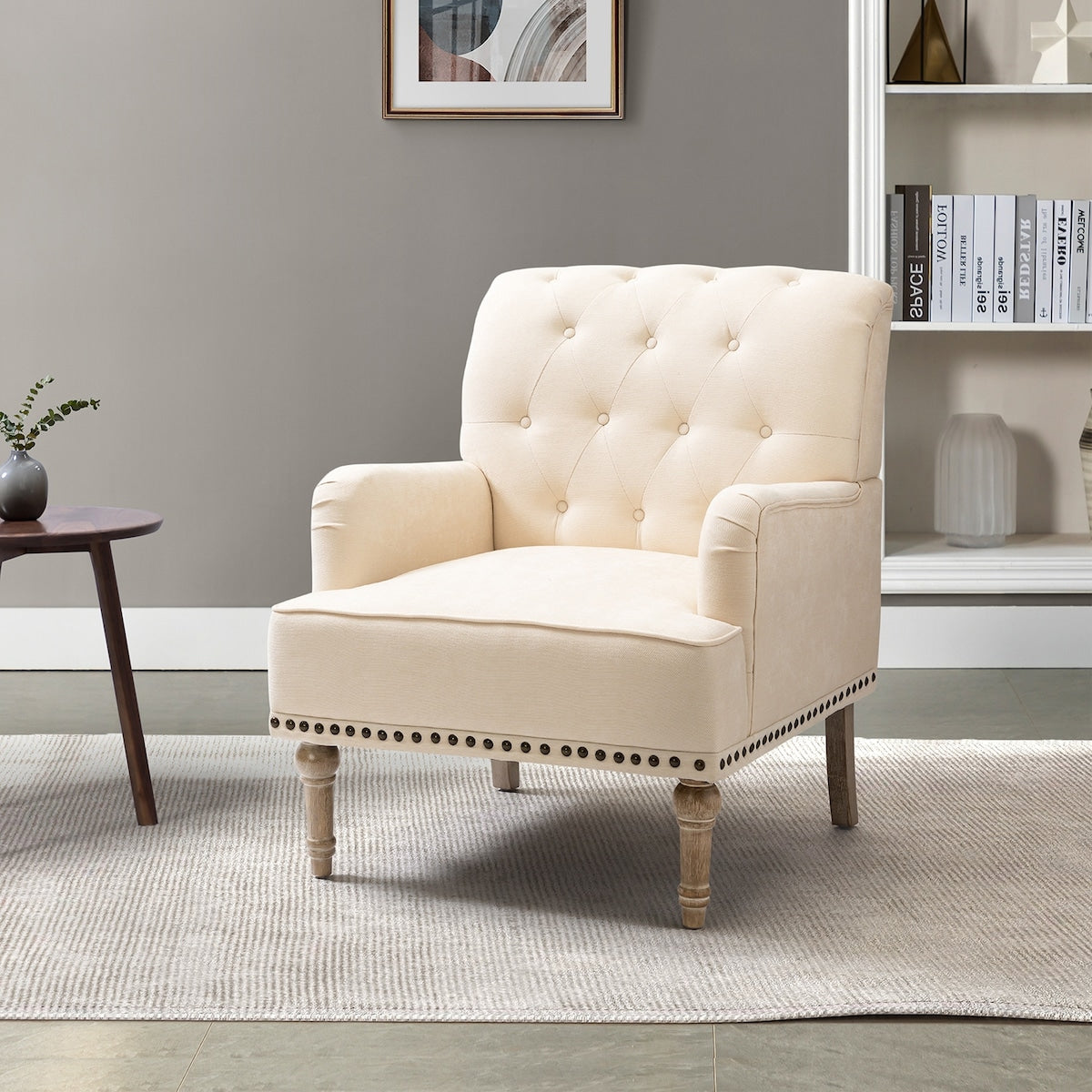 Armchair with Carved Legs