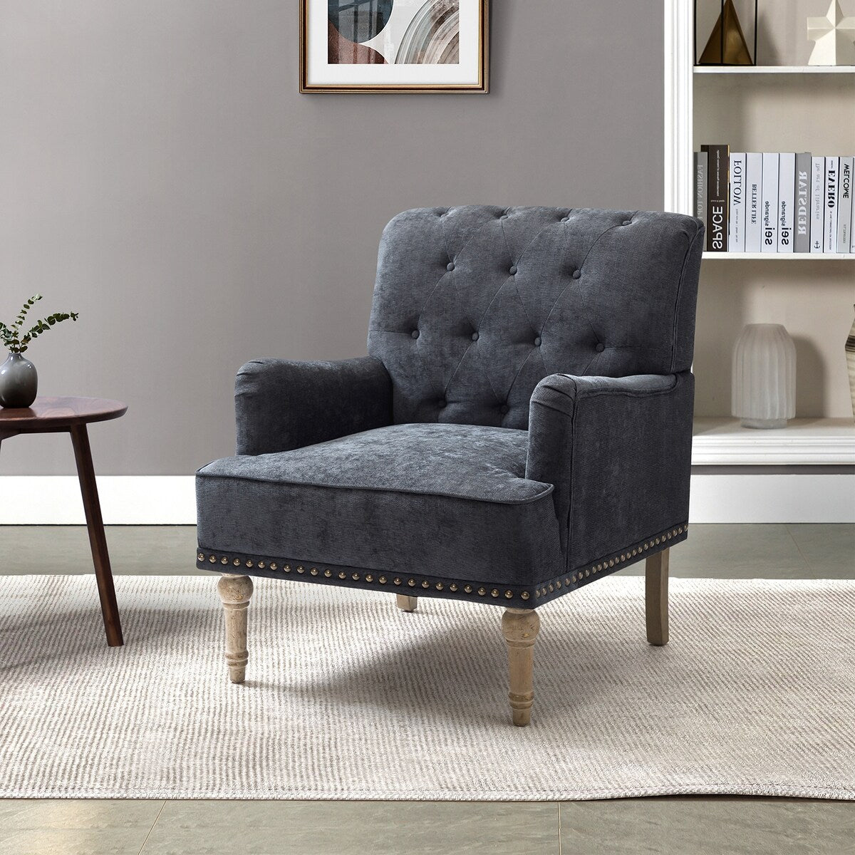 Armchair with Carved Legs
