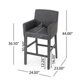 Armga Fabric and Rubberwood 30.5 inch Barstools (Set of 2) by Christopher Knight Home