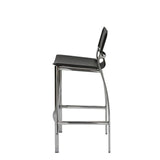 Armless Bar Stools with Chrome Legs (Set of 2)