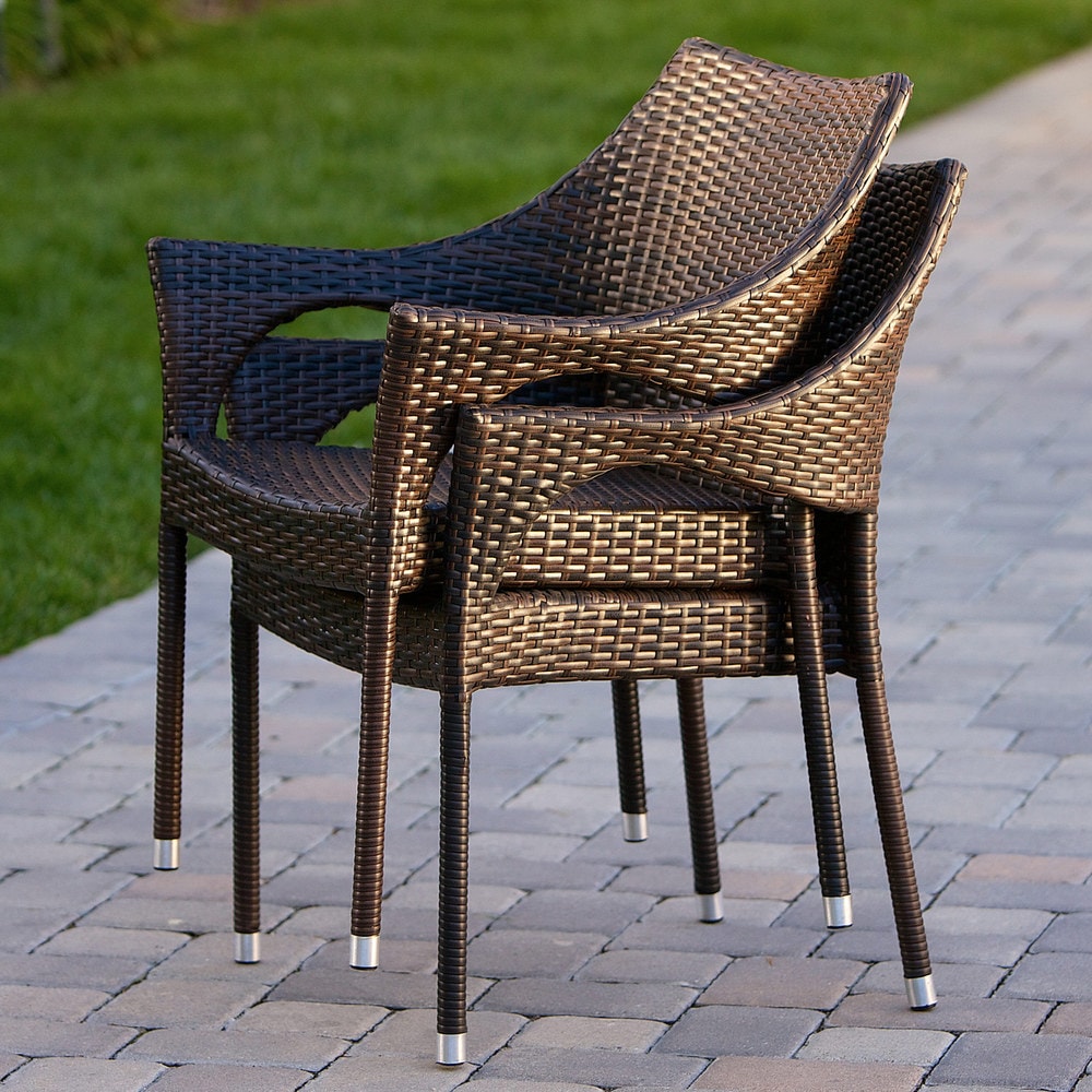 Armstrong Outdoor Multi-Brown 5-piece Dining Wicker Set by Christopher Knight Home