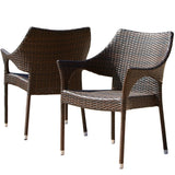 Armstrong Outdoor Multi-Brown 5-piece Dining Wicker Set by Christopher Knight Home
