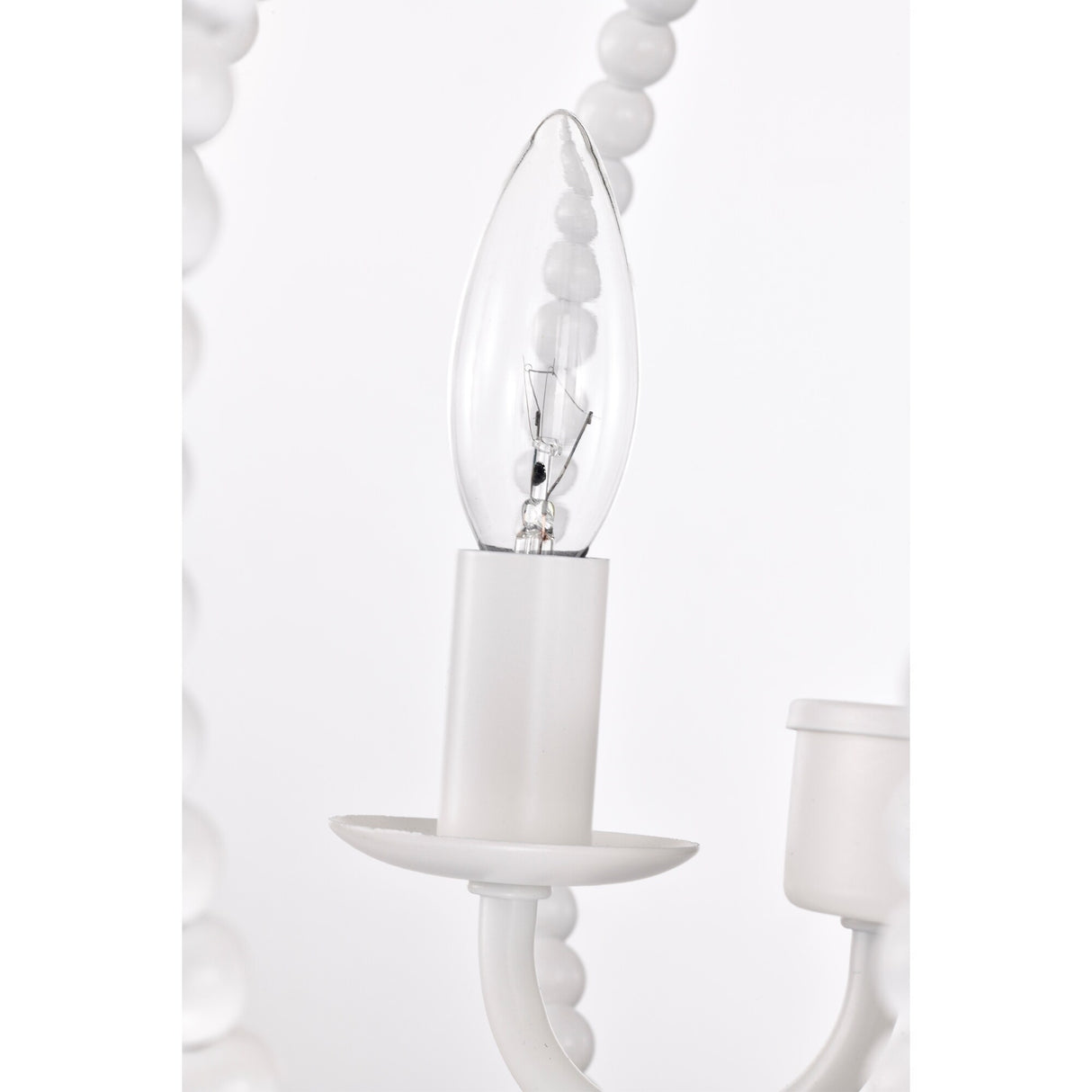 Arni 16 Inch Pure White Beads Bohemian Pendant 3-Light