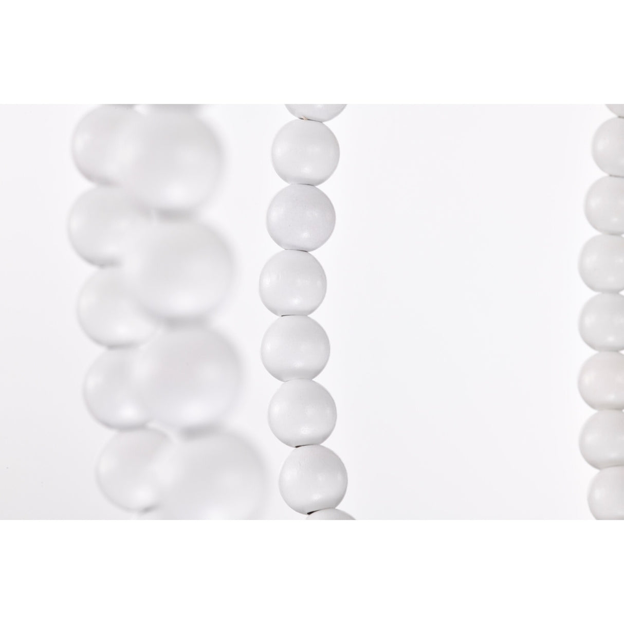 Arni 16 Inch Pure White Beads Bohemian Pendant 3-Light