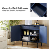 Arnold Modern 30"Tall 2 Door Accent Cabinet with Metal Leg by HULALA HOME