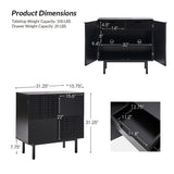Arnold Modern 30"Tall 2 Door Accent Cabinet with Metal Leg by HULALA HOME