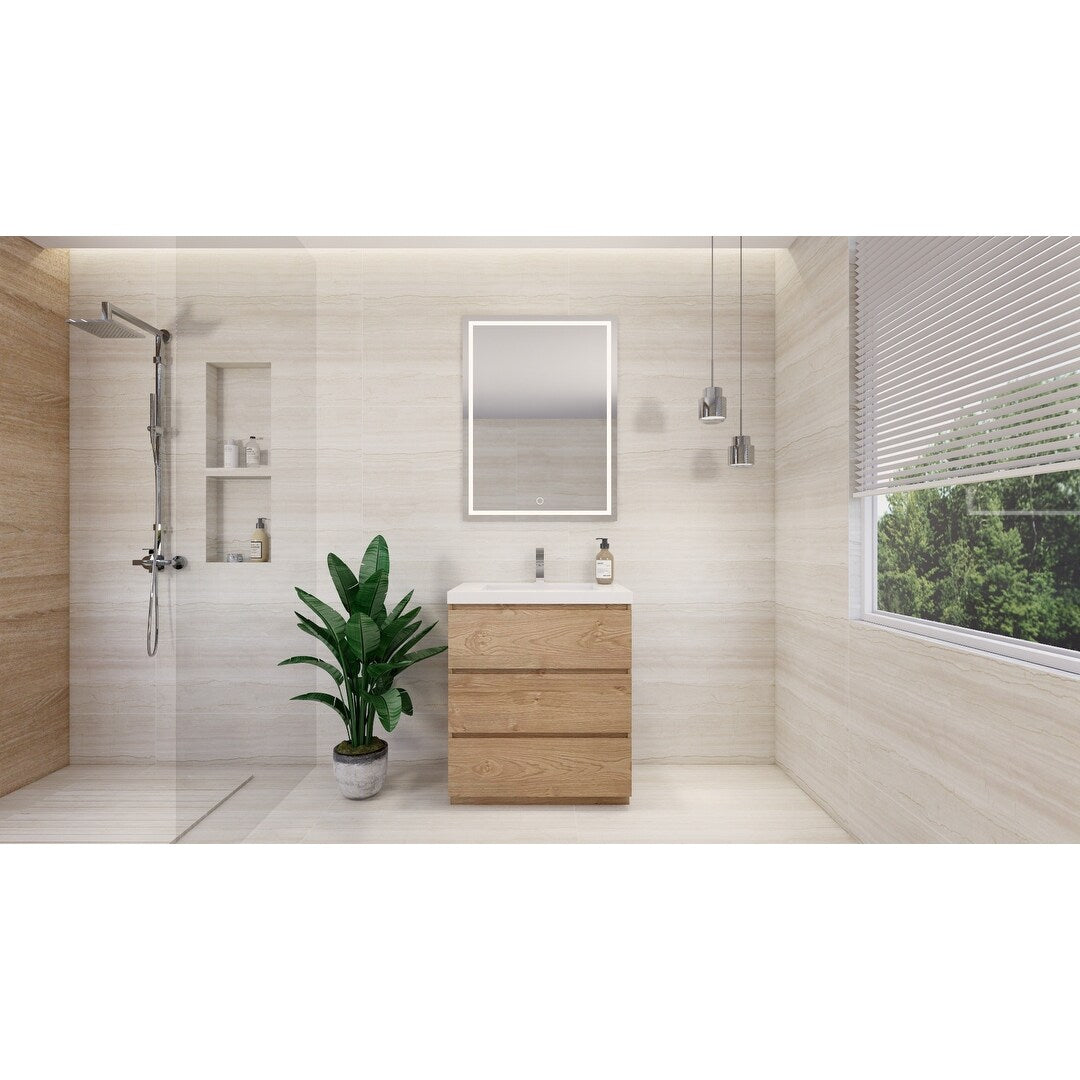 Aron 30'' Freestanding Vanity with Reinforced Acrylic Sink