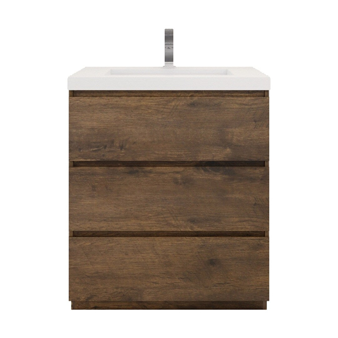 Aron 30'' Freestanding Vanity with Reinforced Acrylic Sink