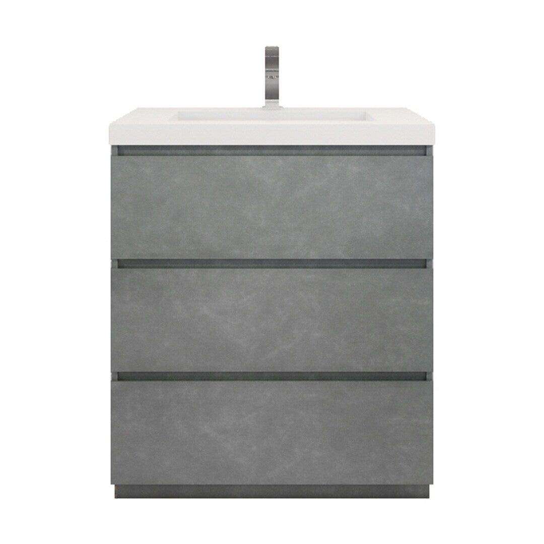 Aron 30'' Freestanding Vanity with Reinforced Acrylic Sink