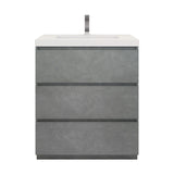 Aron 30'' Freestanding Vanity with Reinforced Acrylic Sink