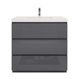 Aron 36'' Freestanding Vanity with Reinforced Acrylic Sink