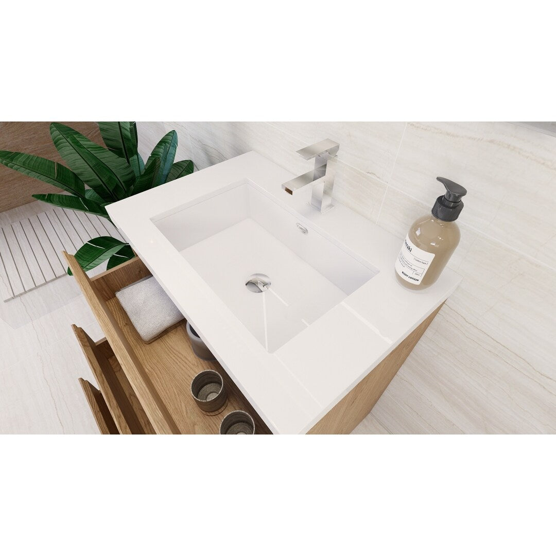 Aron 30'' Freestanding Vanity with Reinforced Acrylic Sink